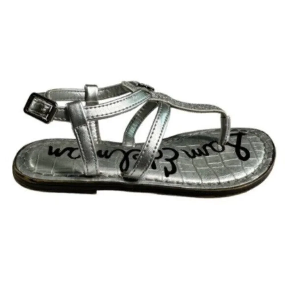 Sam Edelman | Silver & Gray Toddler Buckled Sandals Size 11